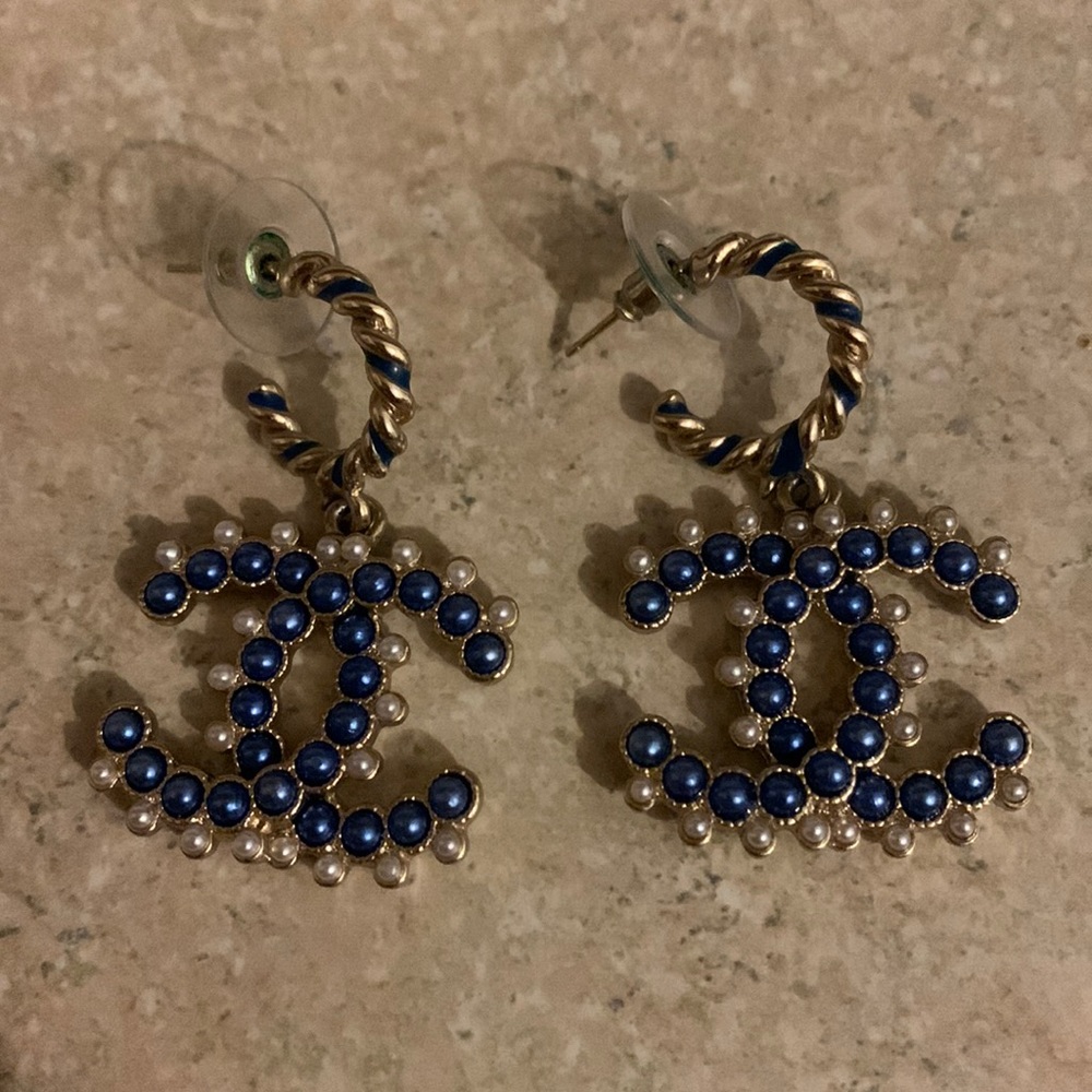 CHANEL Hoop Earrings